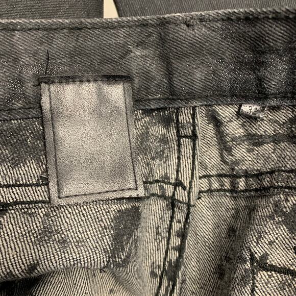 DIOR HOMME Size 32 Black Distressed Cotton Button Fly Jeans - Picture 4 of 6